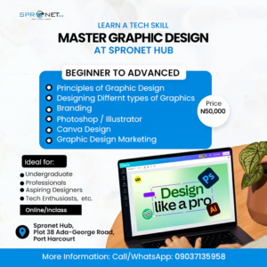 Learn Graphic Design at Spronet Hub – From Beginner to Advance
